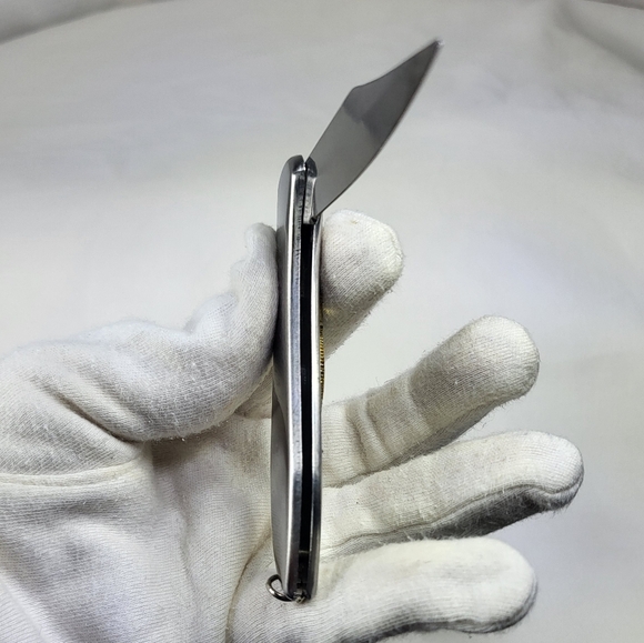 Silver Pocket Knife with Gold Accent - Picture 4 of 14